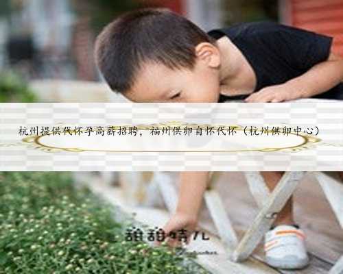 杭州提供代怀孕高薪招聘，福州供卵自怀